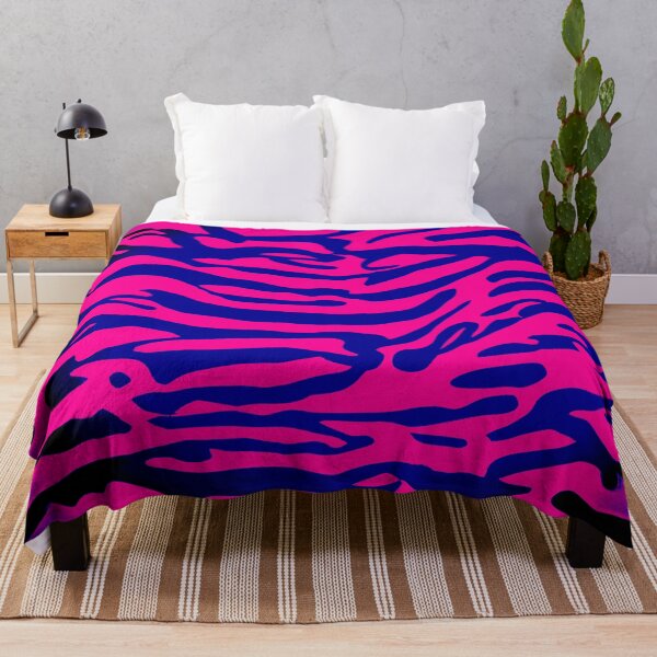 Item preview, Pink and Blue Abstract Zebra Stripes designed and sold by asurtiumgreen.