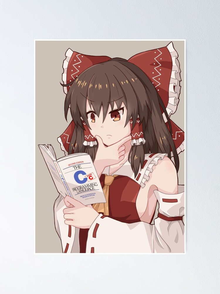 Anime Girl Holding C Programming Language Book 6