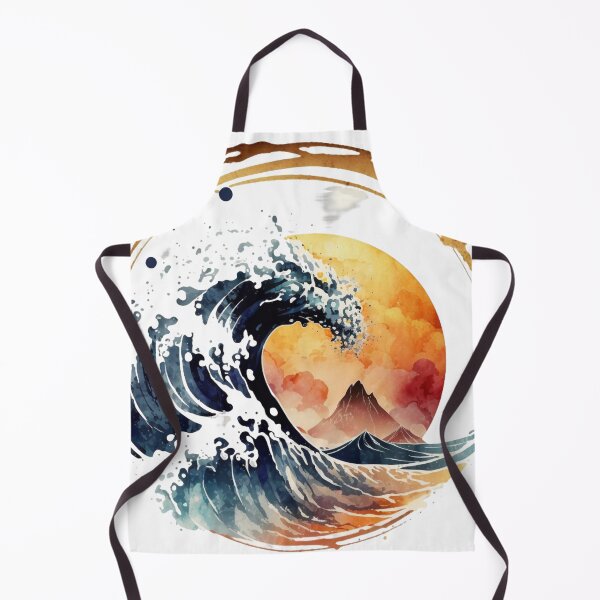 Item preview, Aquarela wave in sunset and mountains background designed and sold by pedrogag.