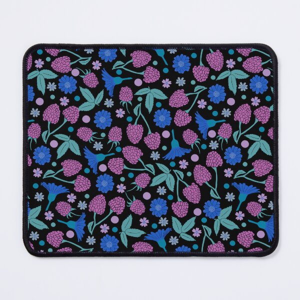 Item preview, Berries and Blooms - Raspberries and Blue Flowers designed and sold by dKarthdesign.