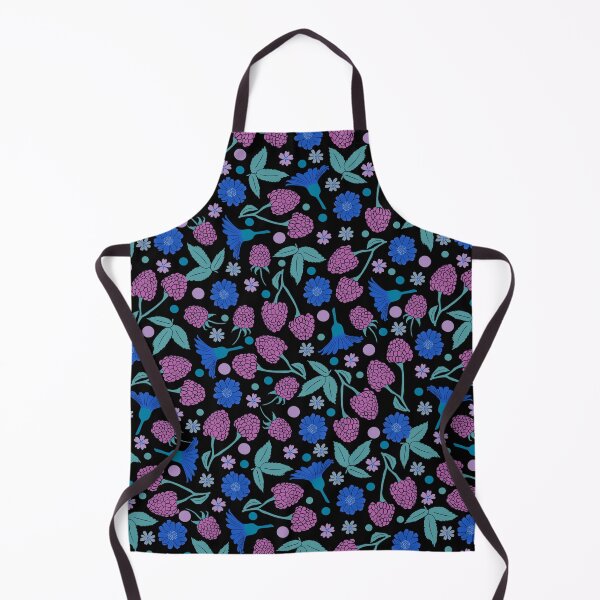 Item preview, Berries and Blooms - Raspberries and Blue Flowers designed and sold by dKarthdesign.