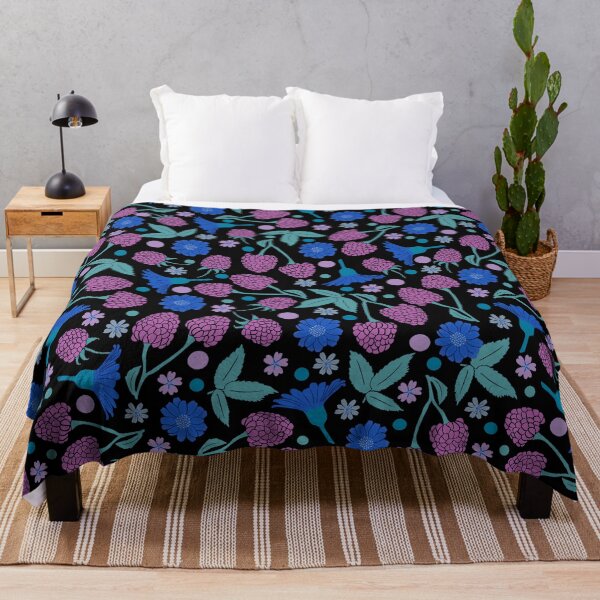 Item preview, Berries and Blooms - Raspberries and Blue Flowers designed and sold by dKarthdesign.