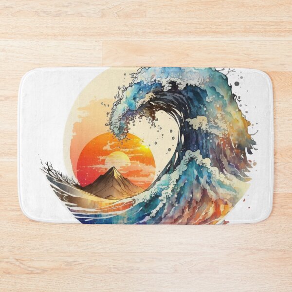 Item preview, Aquarela Wave Sunset designed and sold by pedrogag.