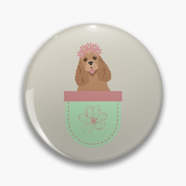 Item preview, American Cocker Spaniel in Spring Flower Pocket designed and sold by SeasonalDogs.