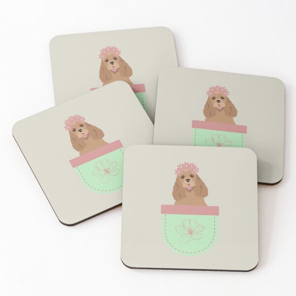 Item preview, American Cocker Spaniel in Spring Flower Pocket designed and sold by SeasonalDogs.
