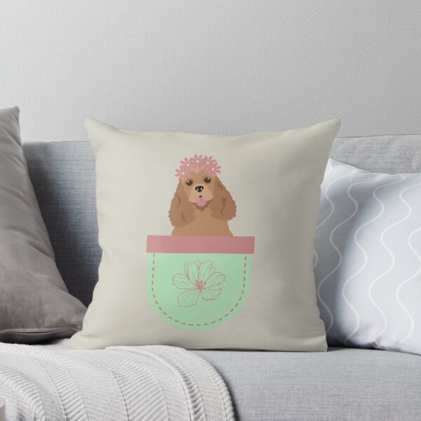 Item preview, American Cocker Spaniel in Spring Flower Pocket designed and sold by SeasonalDogs.