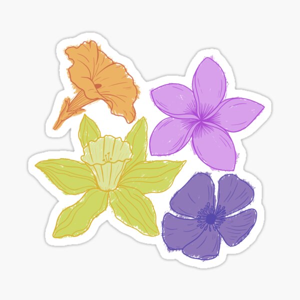 flowers stickers pack Sticker for Sale by Shehzadi Sana