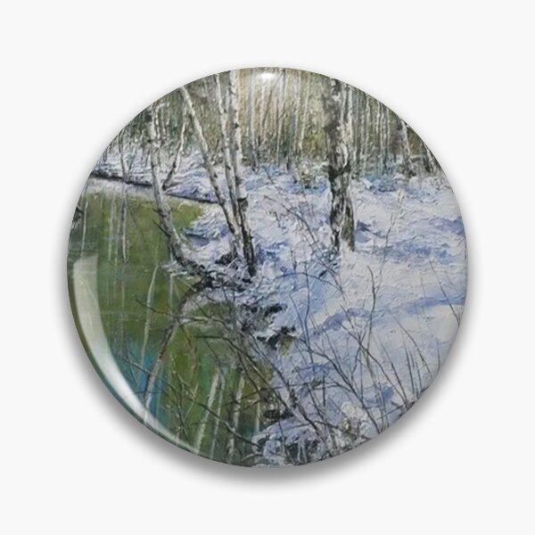 Item preview, id62-2 River Snowy and Birch Trees, green colored river, Clean river, black and white trees, spring, snowmelt, snowy forest, cool and cute winter, jungle, Frozen birch, Birch, Watercolor, river designed and sold by bcbutika.