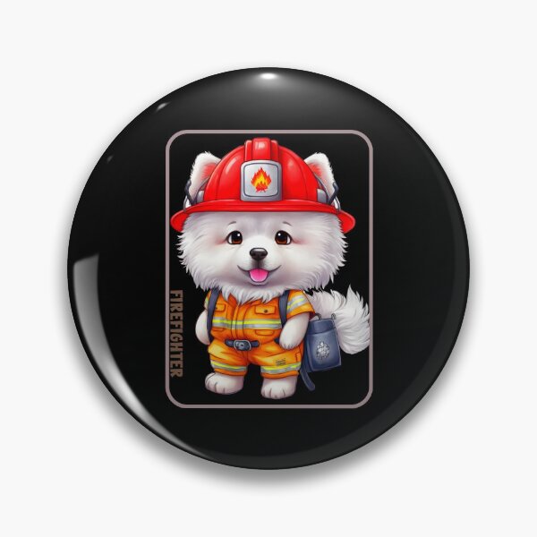 Item preview, Firefighter, samoyed lover designed and sold by HarriPaloma.
