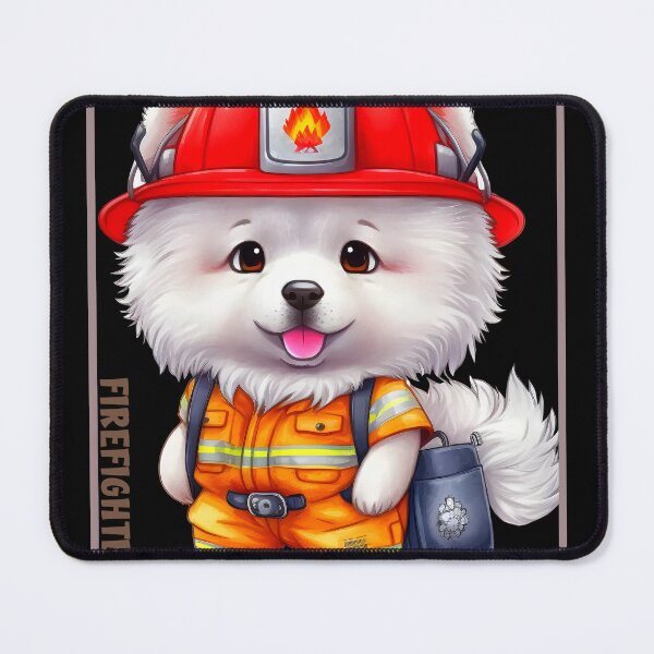 Item preview, Firefighter, samoyed lover designed and sold by HarriPaloma.