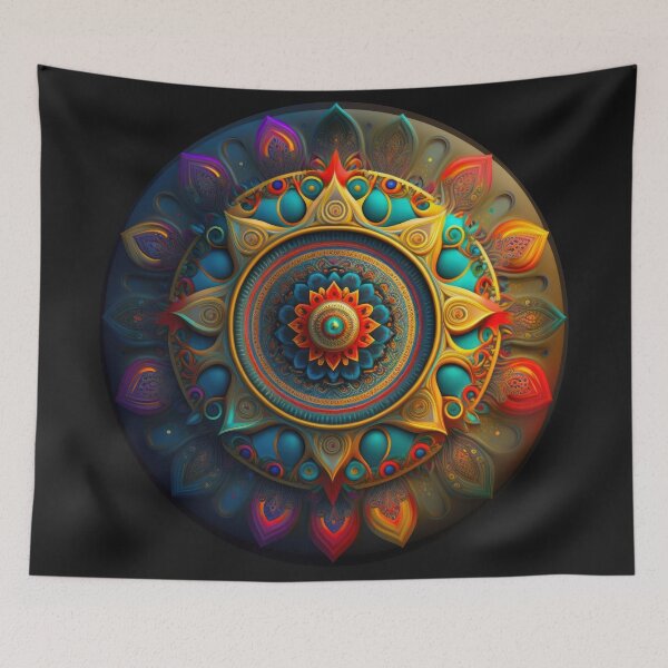 Item preview, Boho Colourful Mandala #1 designed and sold by AdamesArtStudio.
