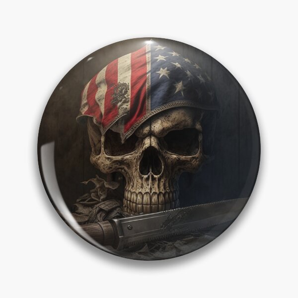 Item preview, American Flag, Skull and Bayonet Art designed and sold by Jades-Corner.