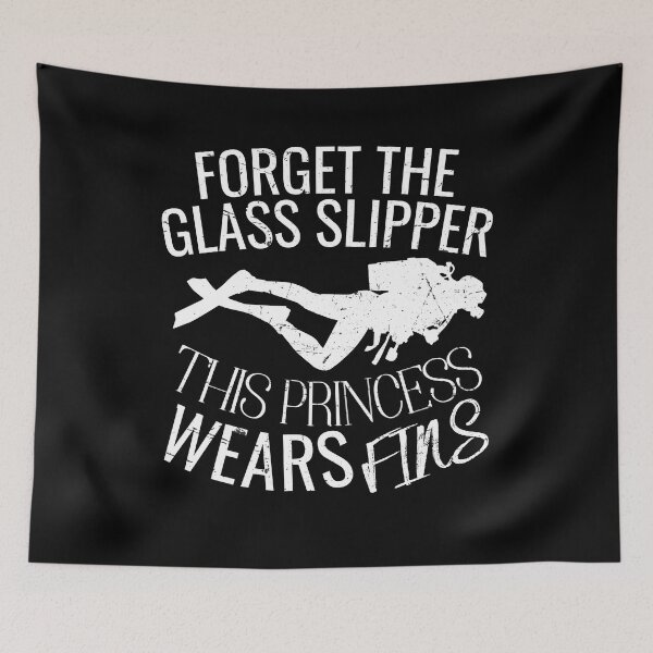 Item preview, Scuba Diving Diver Girl Forget Glass Slipper Princess Fins funny gift idea for scuba diving women designed and sold by Live  Today.