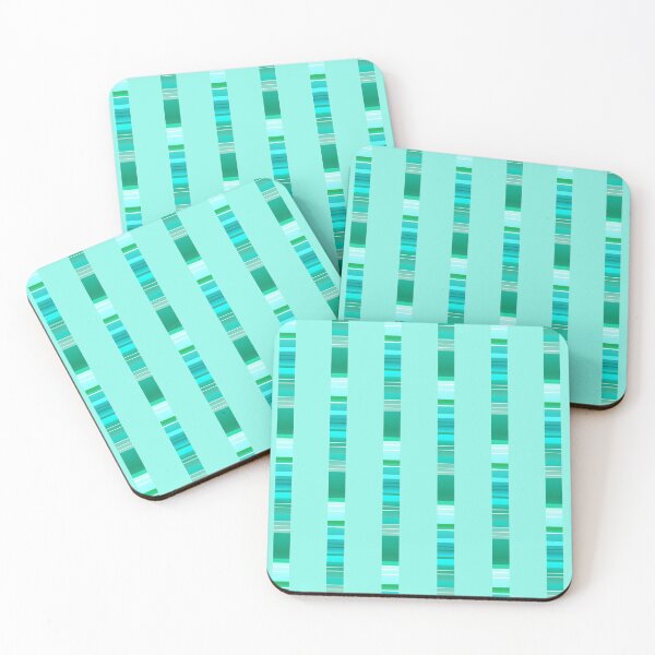 Item preview, Turquoise geometric line pattern | Turquoise color combination designed and sold by lausn.