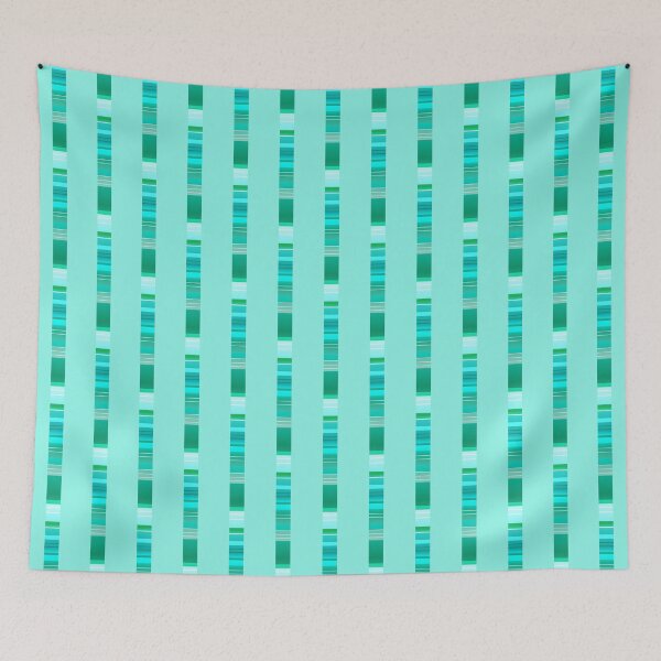 Item preview, Turquoise geometric line pattern | Turquoise color combination designed and sold by lausn.