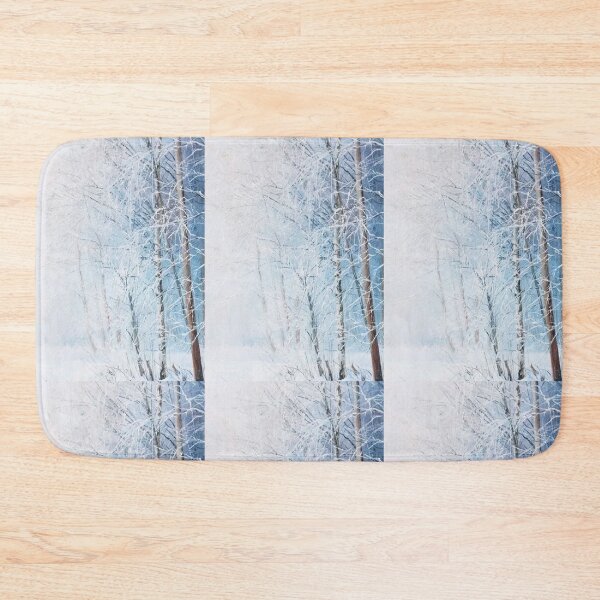 Item preview, id63 Foggy Snowy Birch Forest, black and white trees, snowmelt, snowy forest, cool and cute winter, jungle, Frozen birch, Birch, Watercolor, river designed and sold by bcbutika.