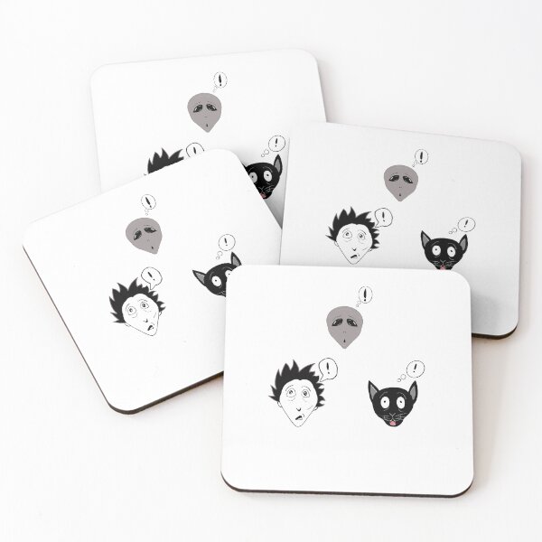 Item preview, Surprised Alien, Man and Cat designed and sold by DMcK Designs.