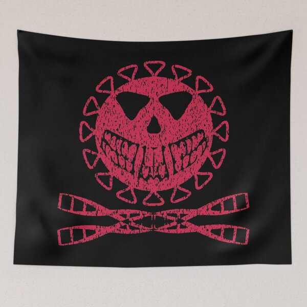 Item preview, Directed Evolution Virus Skull with DNA MRNA Strands - Bold Modern Jolly Roger Design  designed and sold by pelagio.