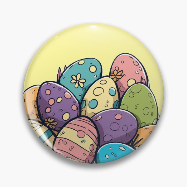 Item preview, Happy Easter! - Easter Egg Bunch - Water Color  designed and sold by CleverCulture.