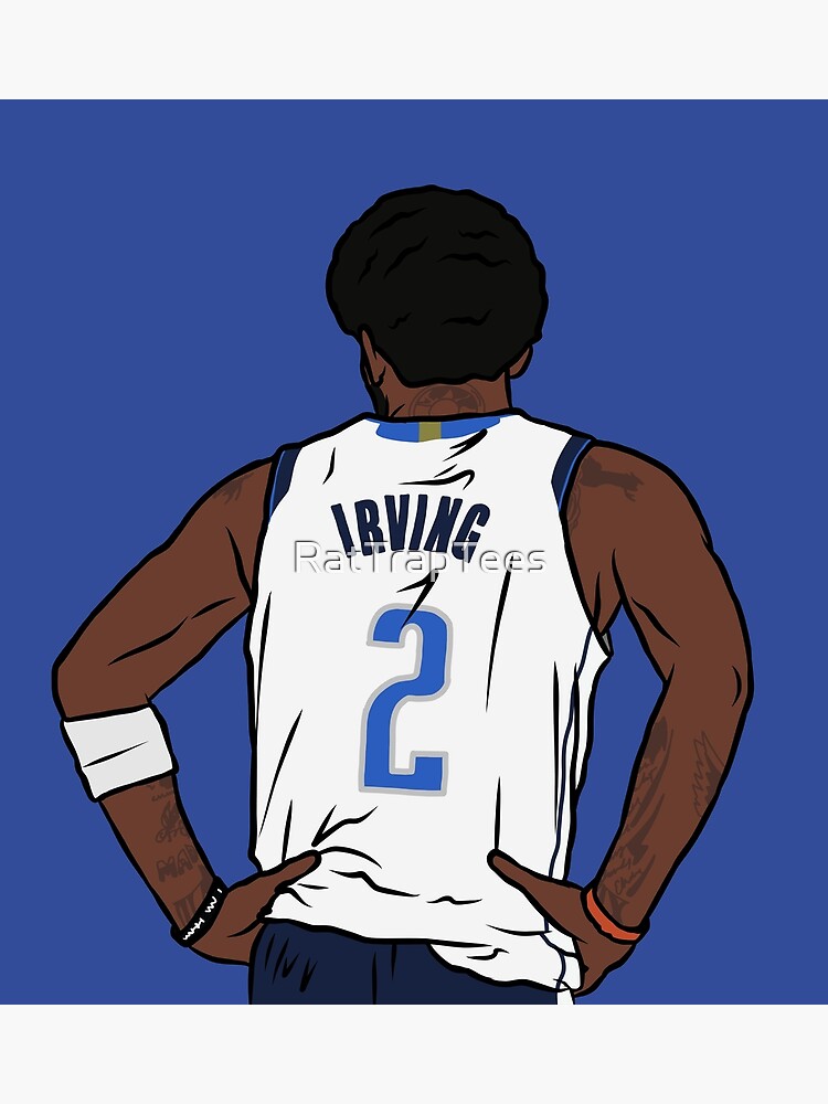 Kyrie Irving Nets Jersey - Blue Sticker for Sale by djstagge