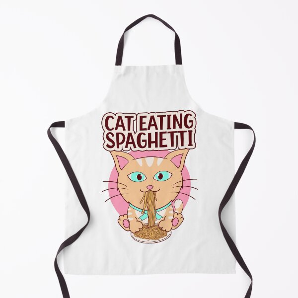 Item preview, cat eating spaghetti, meme cute cat and spaghetti designed and sold by Design_for_merch.