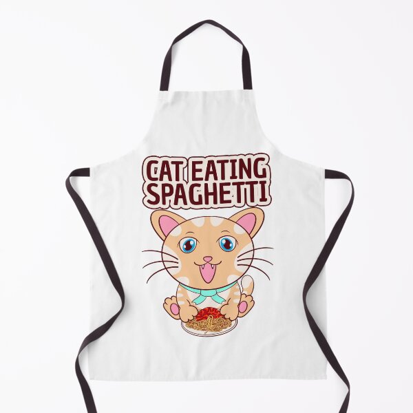 Item preview, cat eating spaghetti, cute and funny meme designed and sold by Design_for_merch.