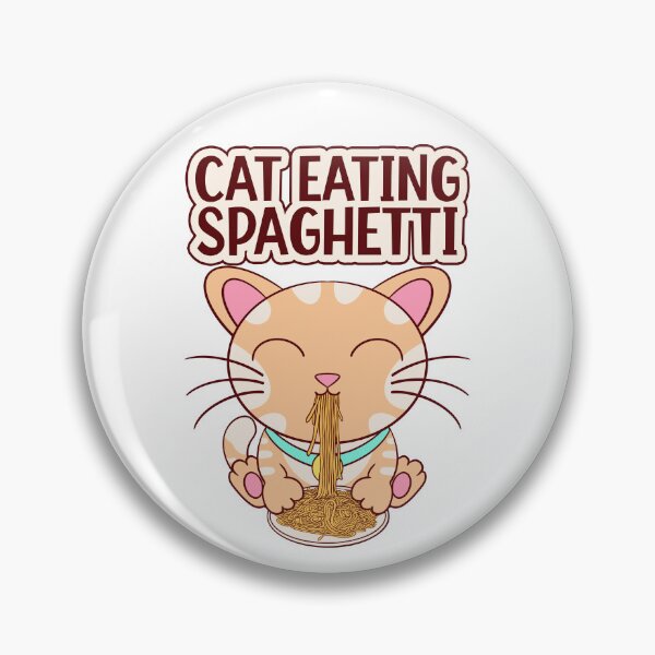 Item preview, cat eating spaghetti, funny cat eating designed and sold by Design_for_merch.