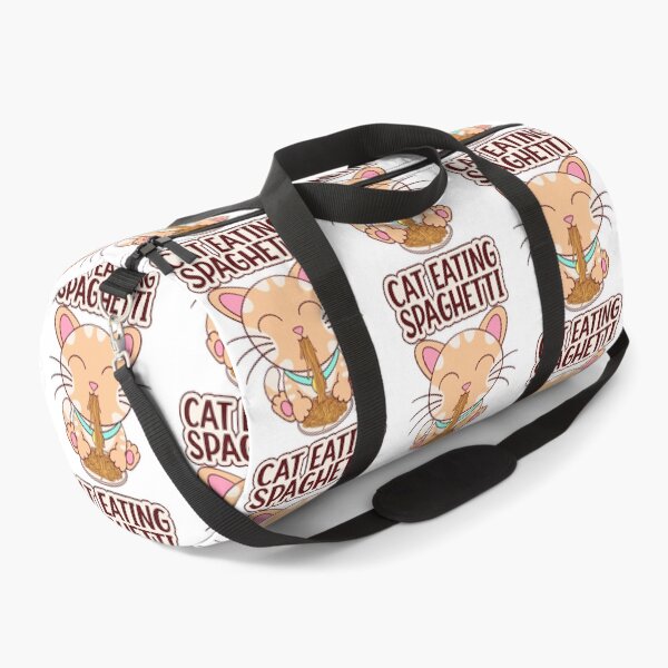Item preview, cat eating spaghetti, funny cat eating designed and sold by Design_for_merch.