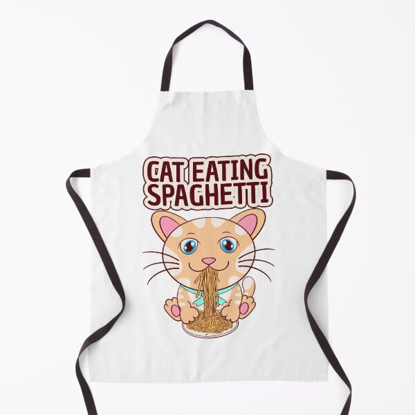Item preview, cat eating spaghetti, funny kitten eat designed and sold by Design_for_merch.