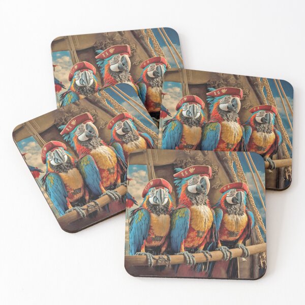 Item preview, Macaw Pirate Parrots designed and sold by candiscamera.
