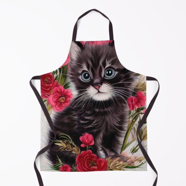 Item preview, Cat with roses designed and sold by Kiraslife.