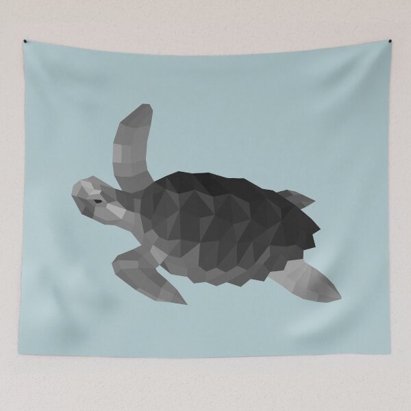 Item preview, Grey Polygonal Sea Turtle designed and sold by shaldesign.