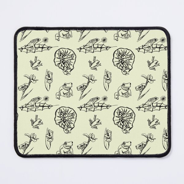 Item preview, Blackline Frogs on Spring Green designed and sold by dKarthdesign.
