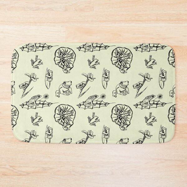 Item preview, Blackline Frogs on Spring Green  designed and sold by dKarthdesign.