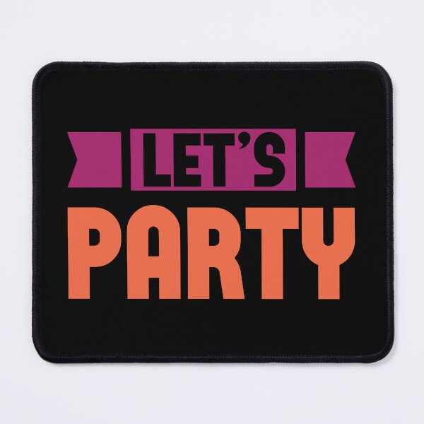 Item preview, Let's Party Text Purple and Orange on Black designed and sold by sweetbelle.