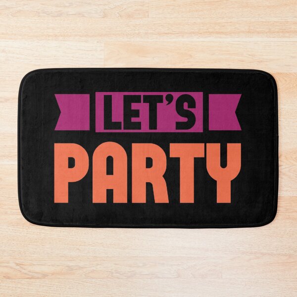 Item preview, Let's Party Text Purple and Orange on Black designed and sold by sweetbelle.