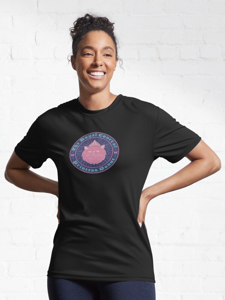 Thumbnail 6 of 7, Active T-Shirt, Princess Donut - Dungeon Crawler Carl - Blue & Pink Patch designed and sold by lillyjluke.