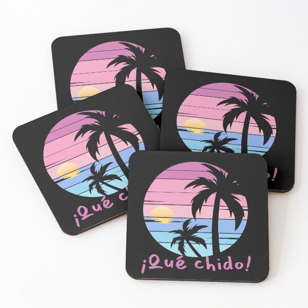 Item preview,  ¡Qué chido! - Cool Mexican Saying, Spanish, Vintage Tropical Sunset, Awesome Slang designed and sold by Sun Sand & Sea Art.