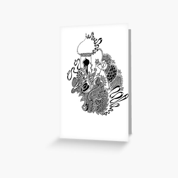 Black Ribbon Greeting Card