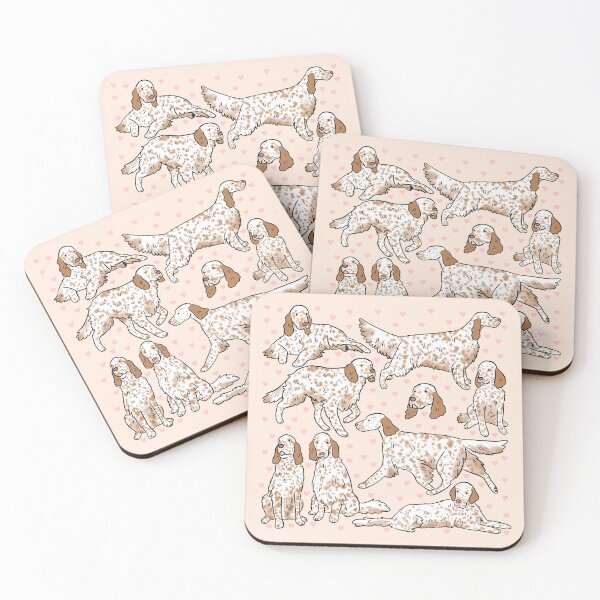 Item preview, English Setter cute illustration pattern  designed and sold by Yarafantasyart.