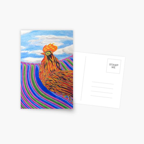 237 - HEN DESIGN - DAVE EDWARDS - COLOURED PENCILS - 2008 Postcard