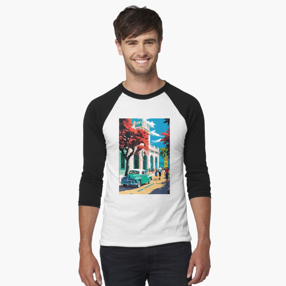 Item preview, Baseball ¾ Sleeve T-Shirt designed and sold by AI-nspiration.