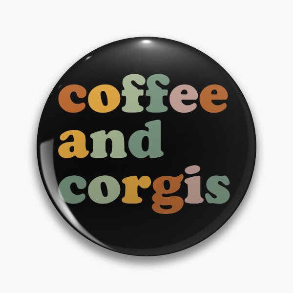 Item preview, Coffee and Corgis Funny Retro Dog Caffeine Lover designed and sold by Kiwi Queen.