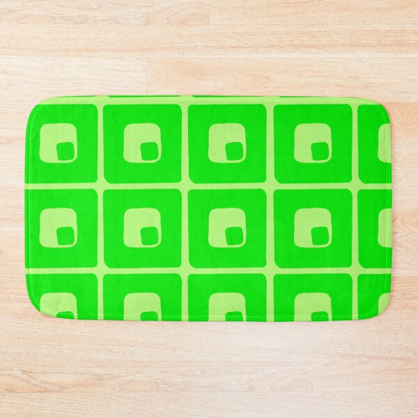 Item preview, Monochrome Neon Green Retro Blocky Pattern  designed and sold by dKarthdesign.