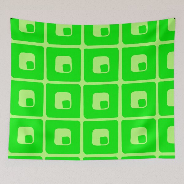 Item preview, Monochrome Neon Green Retro Blocky Pattern  designed and sold by dKarthdesign.