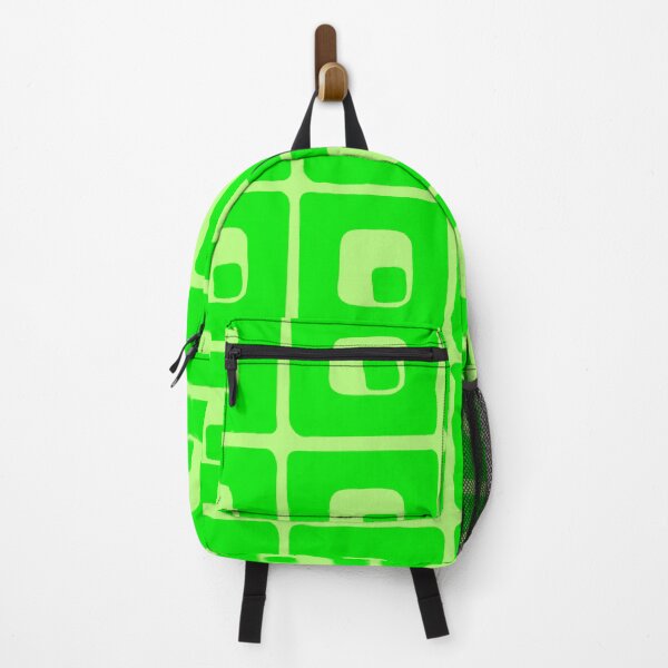 Item preview, Monochrome Neon Green Retro Blocky Pattern designed and sold by dKarthdesign.