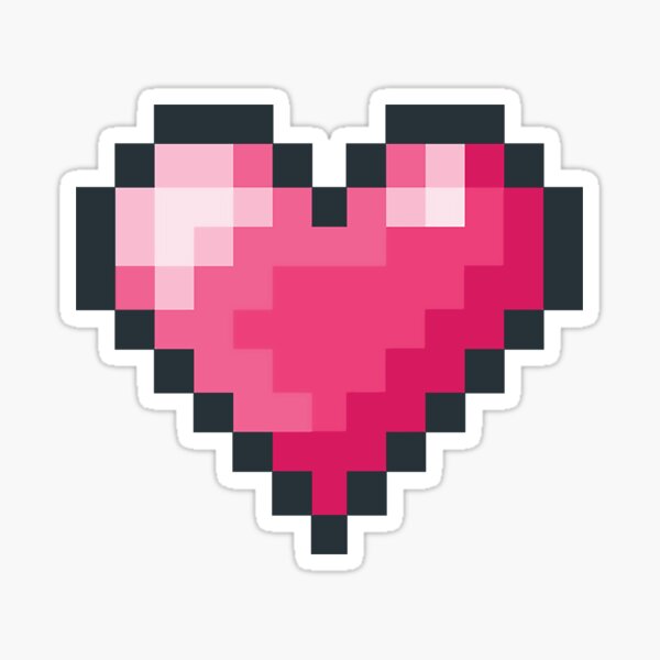 Minecraft Heart Stickers for Sale