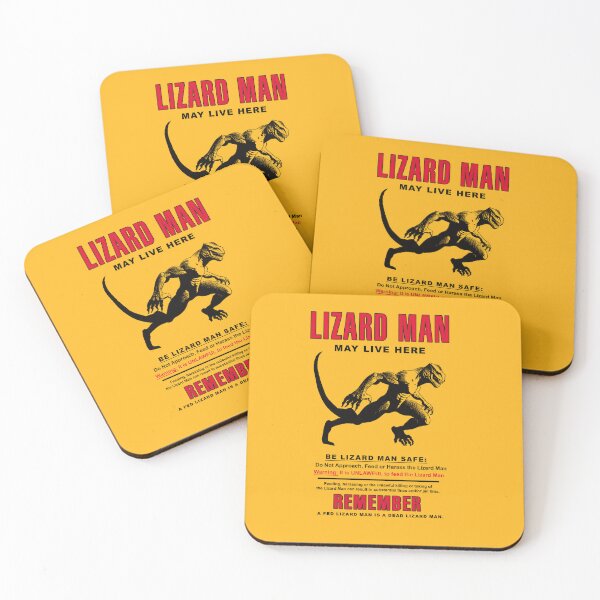 Item preview, Lizard Man Cryptid Activity Sign designed and sold by HereticTees.