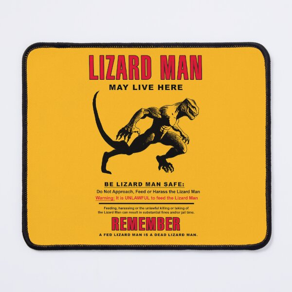 Item preview, Lizard Man Cryptid Activity Sign designed and sold by HereticTees.