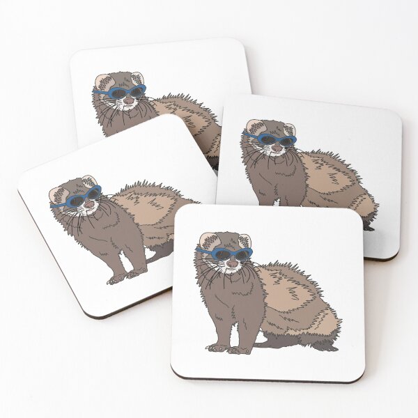 Item preview, Cool ferret  designed and sold by PeachCatDesigns.
